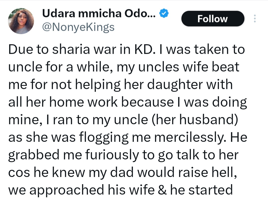 A woman shares her traumatic childhood experience.