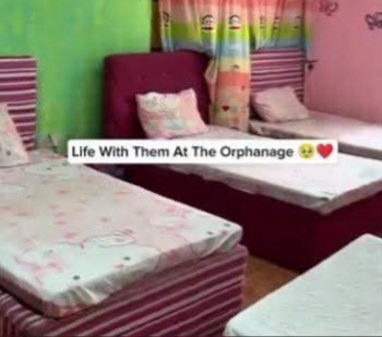 A video shows the interior of Sarah's House Foundation, the orphanage home.