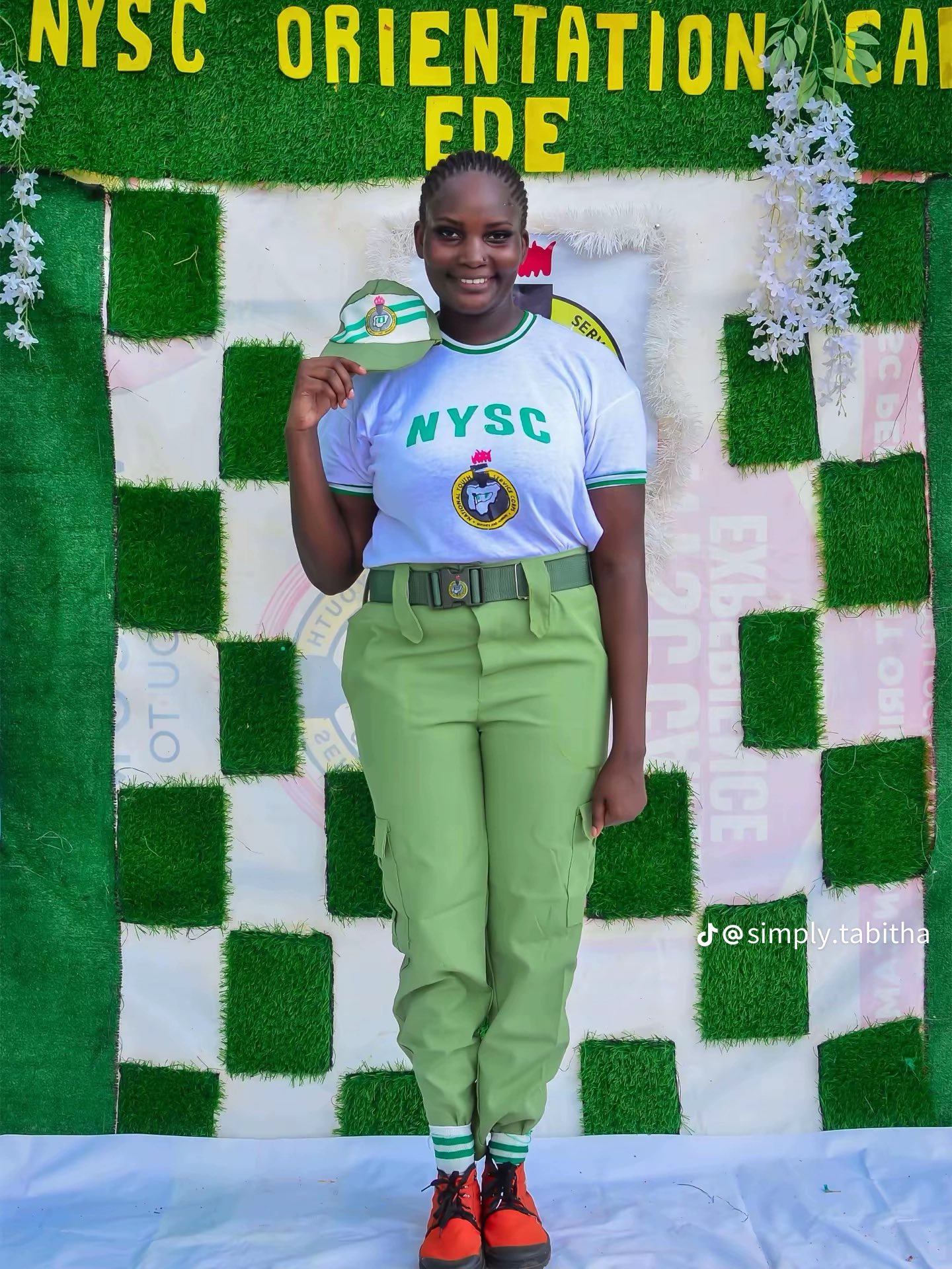 Corps member at the start of her NYSC service year.