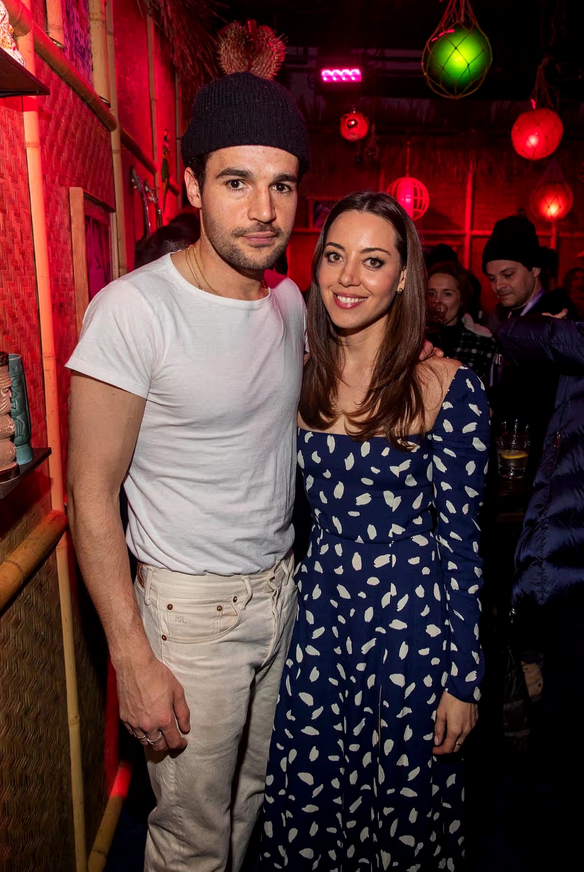 Actress Aubrey Plaza with partner Christopher Abbott