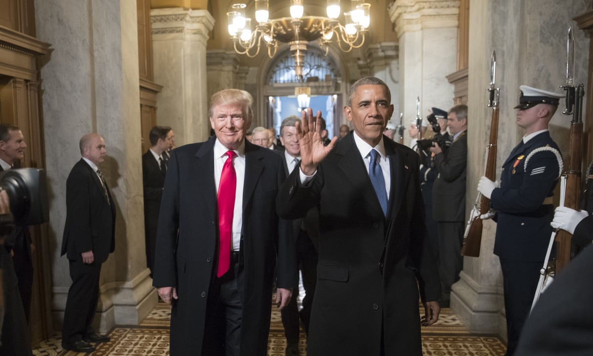 Donald Trump speaking at a rally in Kentucky, discussing Barack Obama