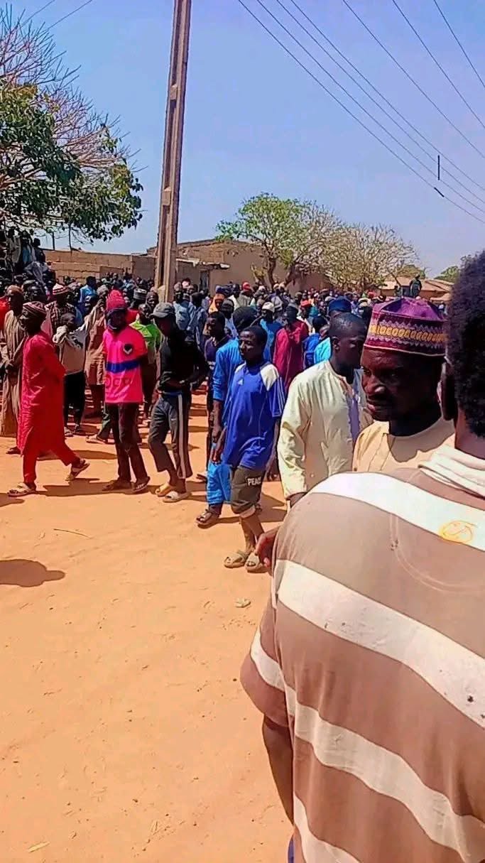 Community leaders offering prayers during the funeral