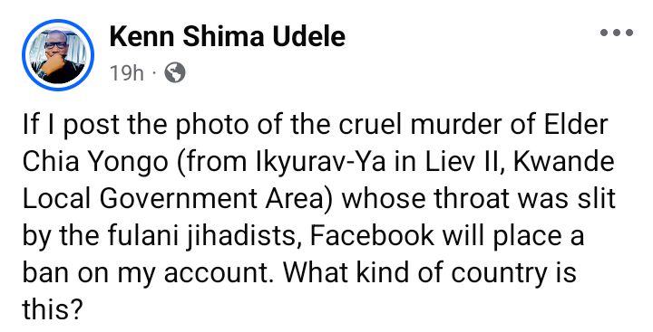 Location of violence in Benue involving the attack