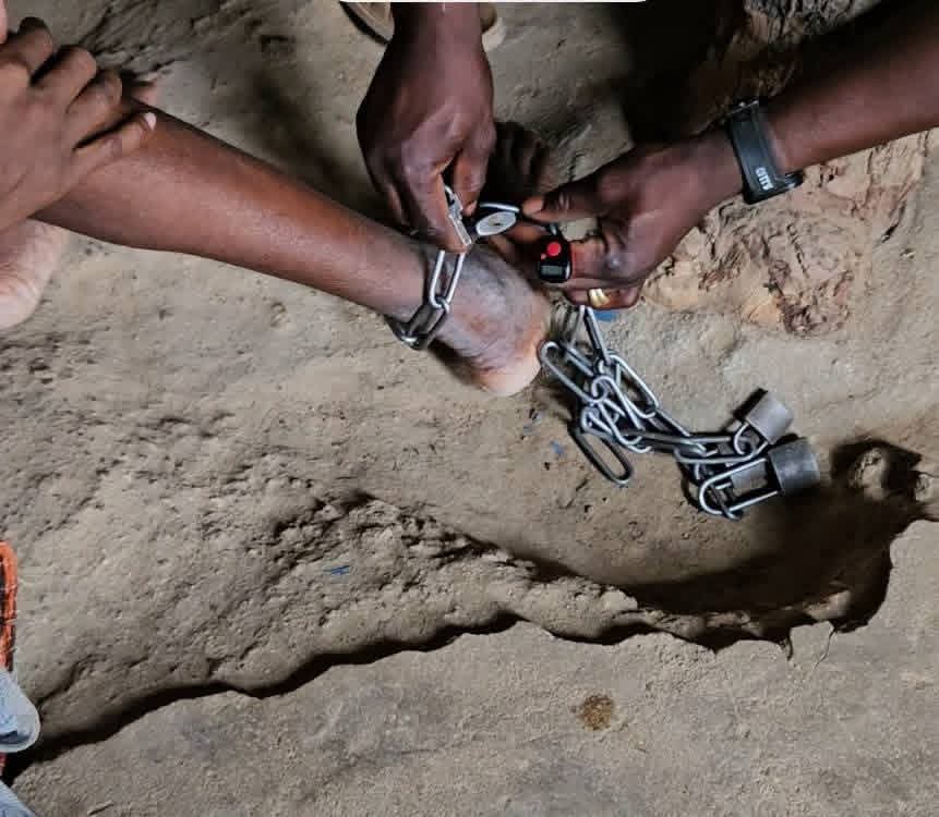 Police rescue operation in Bauchi revealing the condition of the rescued man