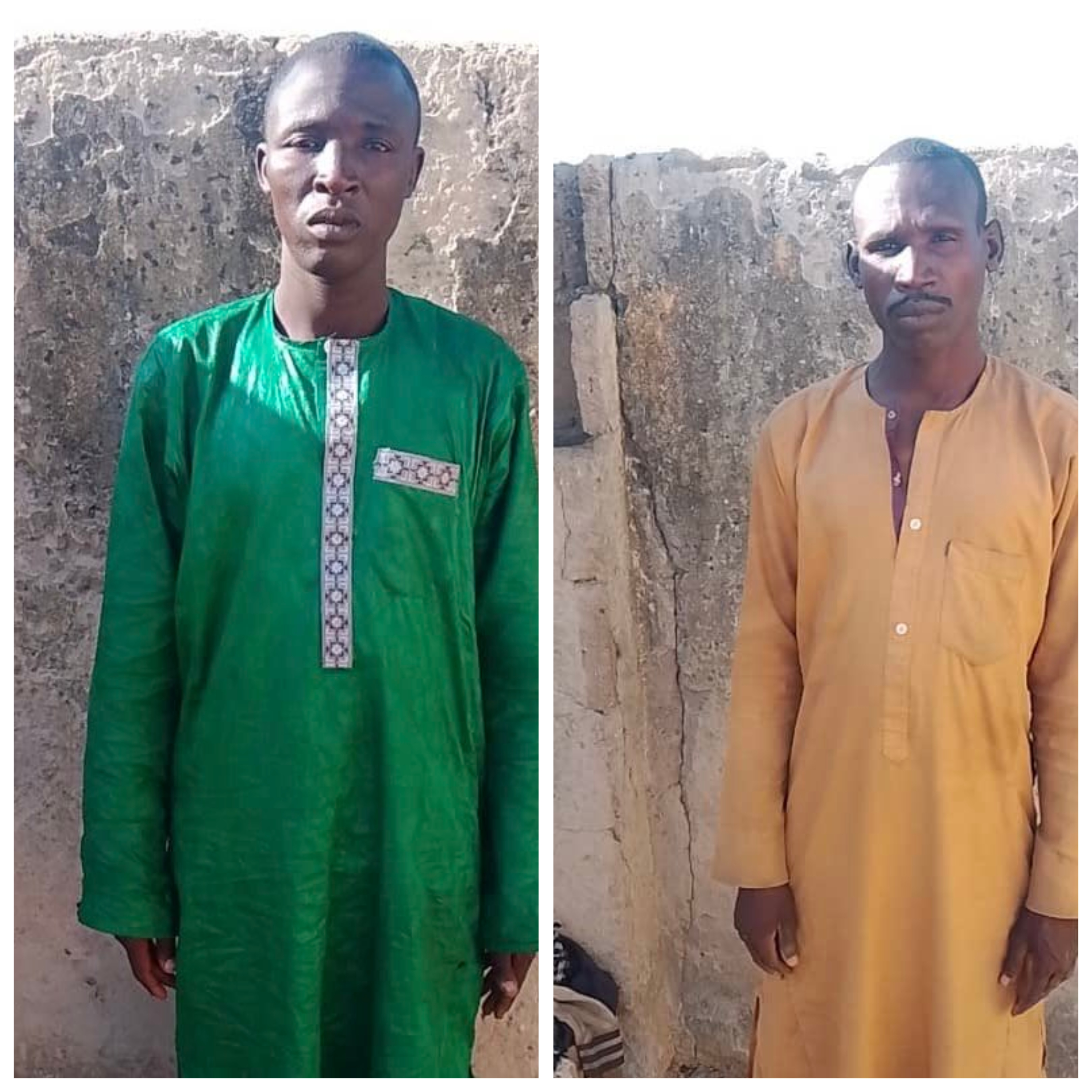 Troops during the arrest of two suspected Boko Haram logistics suppliers