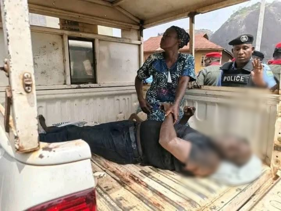 Victims of the attack receiving treatment in the hospital