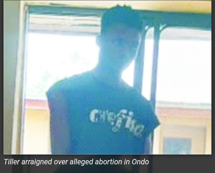 Micheal Ogedengbe, 24, who was arraigned in court for procuring abortion.