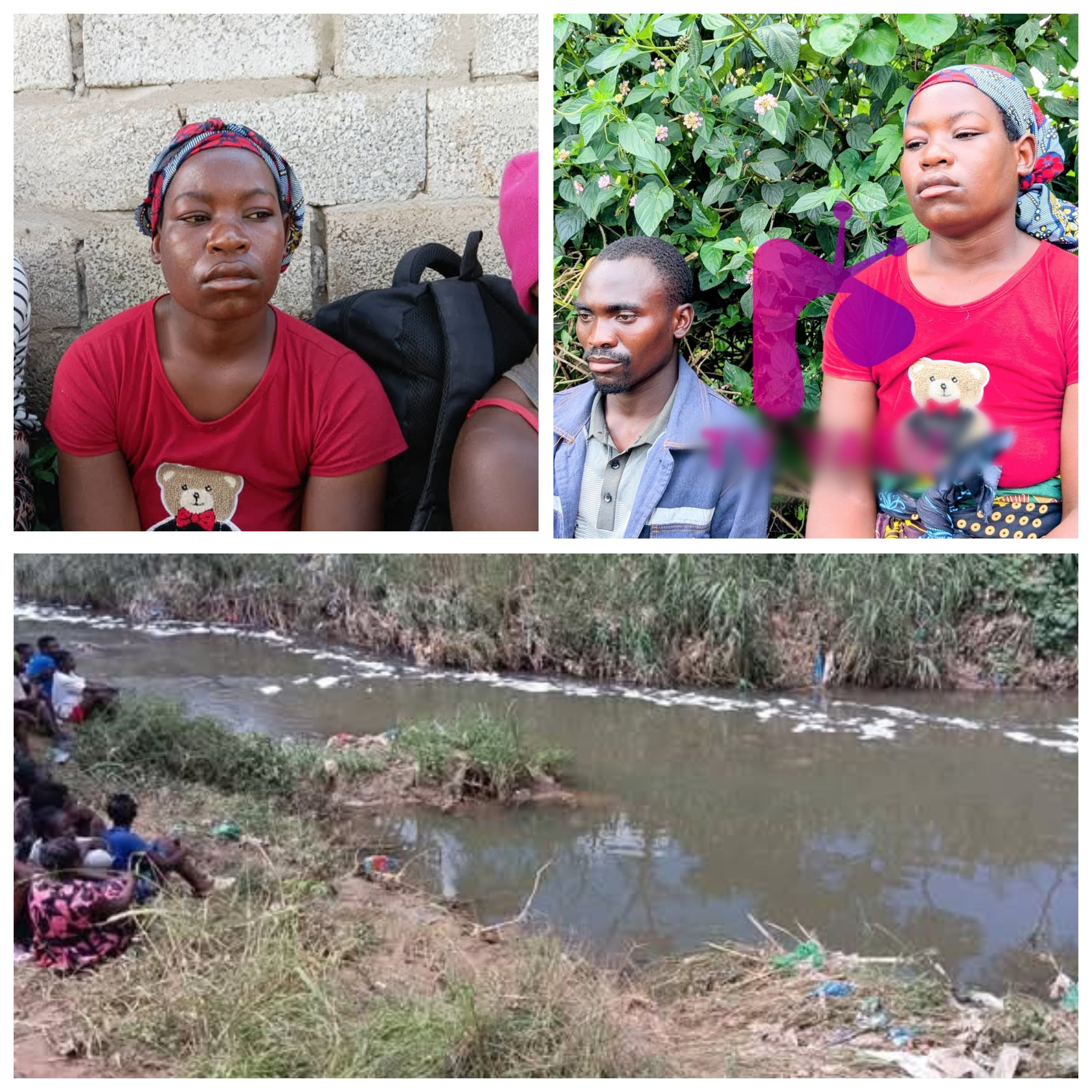 Incident scene where the two children drowned in Ngwerere River