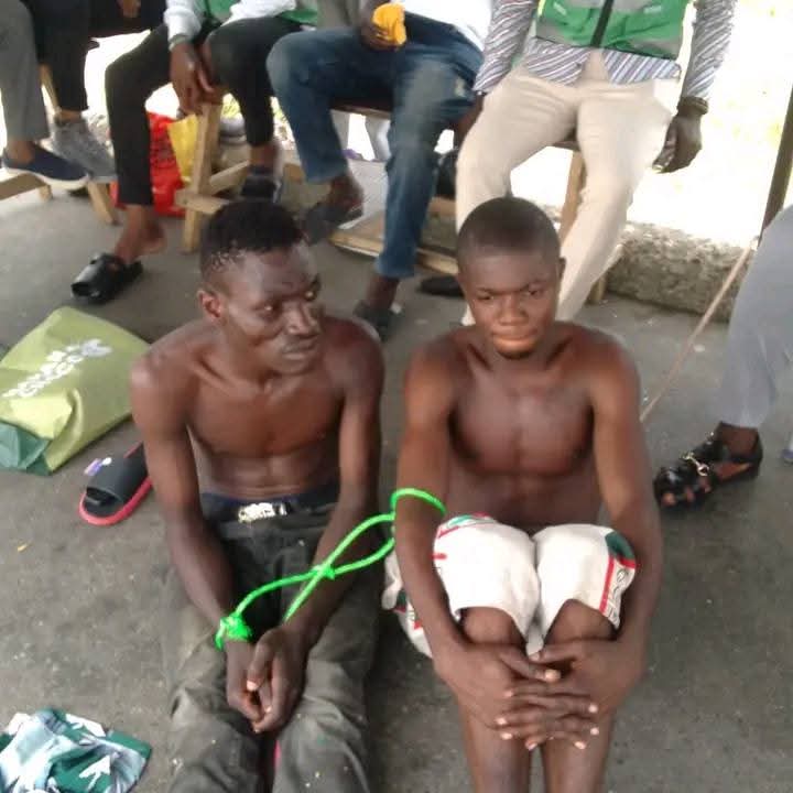 Bayelsa vigilante officers with the suspects gained through surveillance