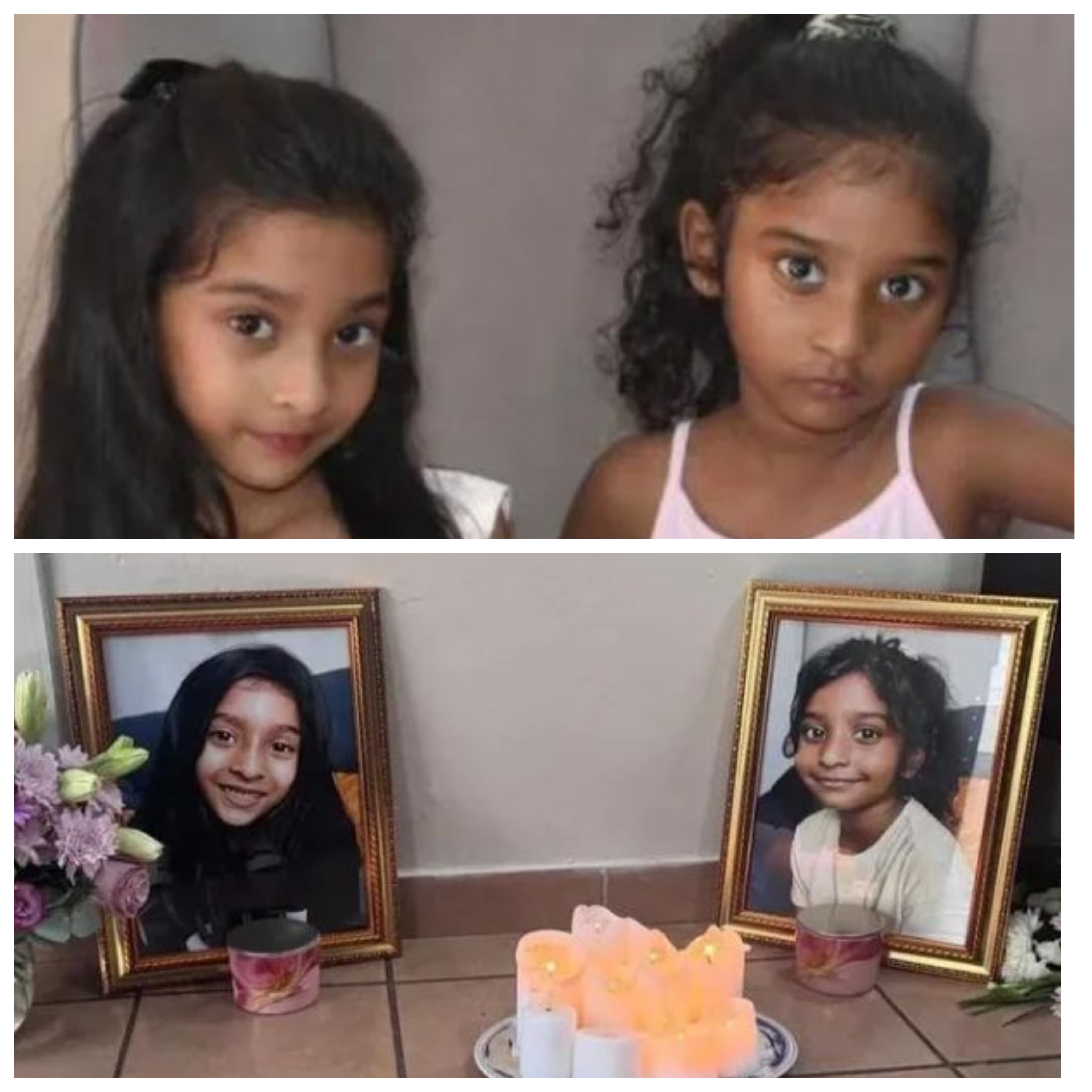 Nicole Govender, grieving the loss of her daughters Amelia and Elena