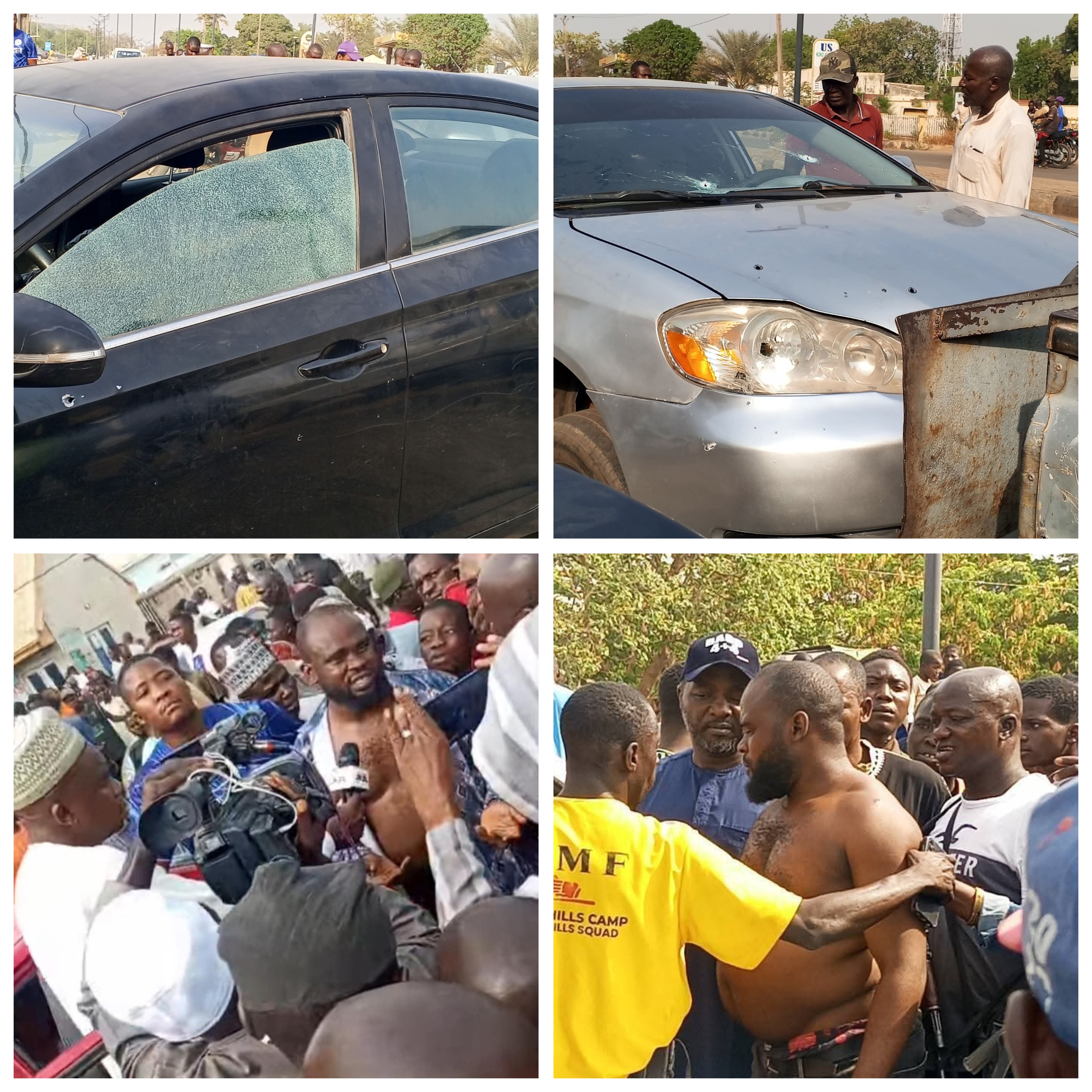 Scene from the robbery incident in Minna