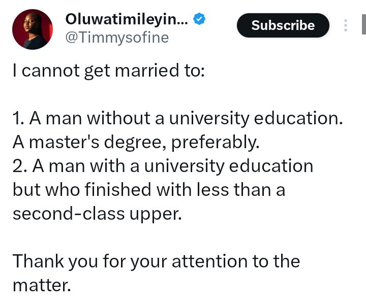 Nigerian lady discussing marriage criteria