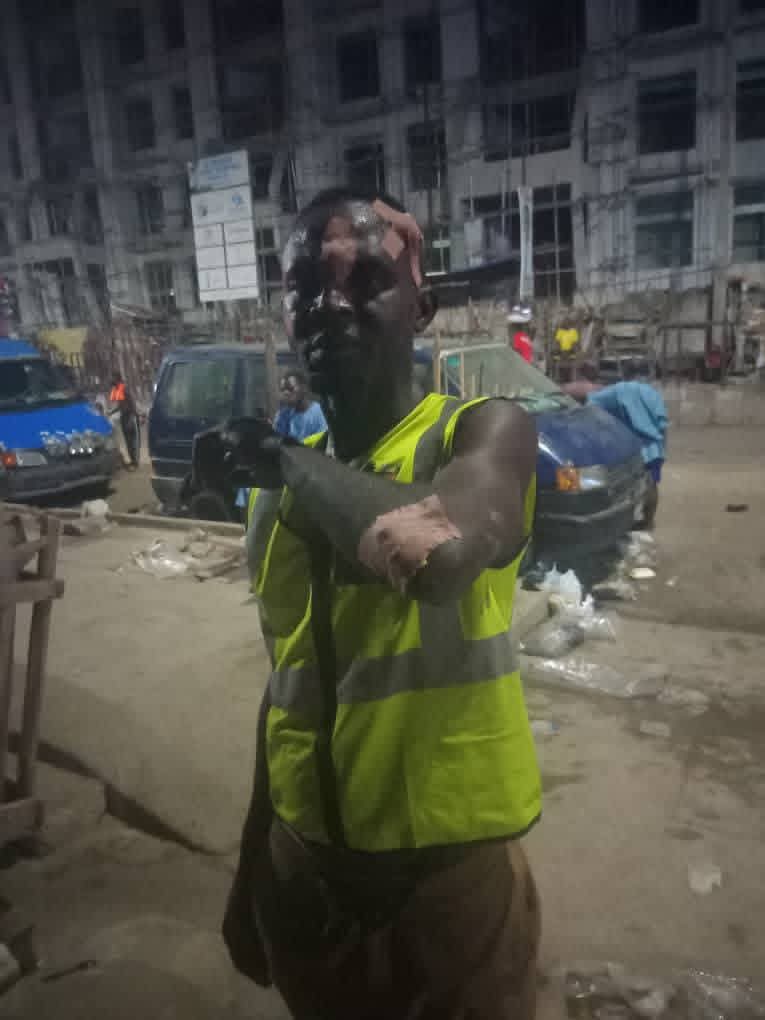 The defendants during their arraignment for assaulting LAWMA personnel