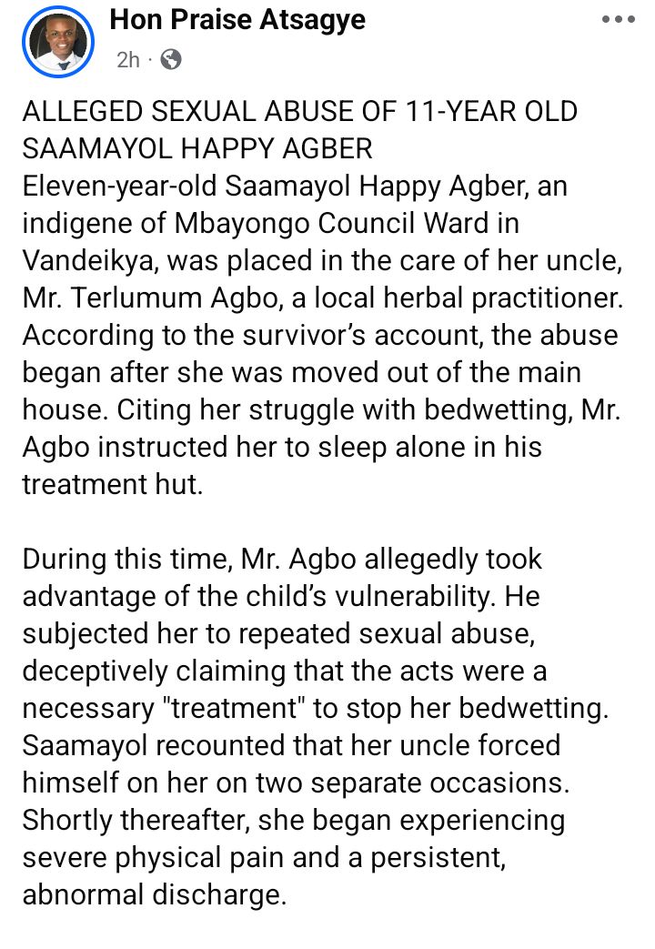 Another image related to the case of Saamayol Happy Agber