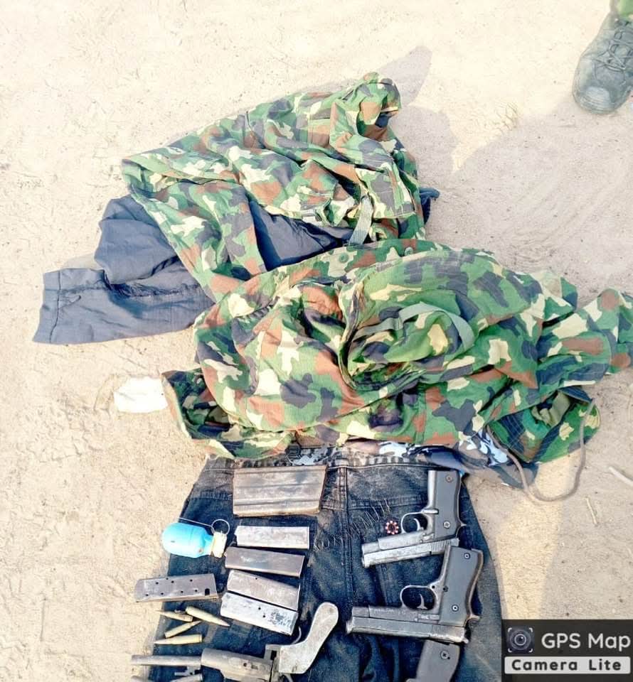 Arms seized during military operations in Benue.