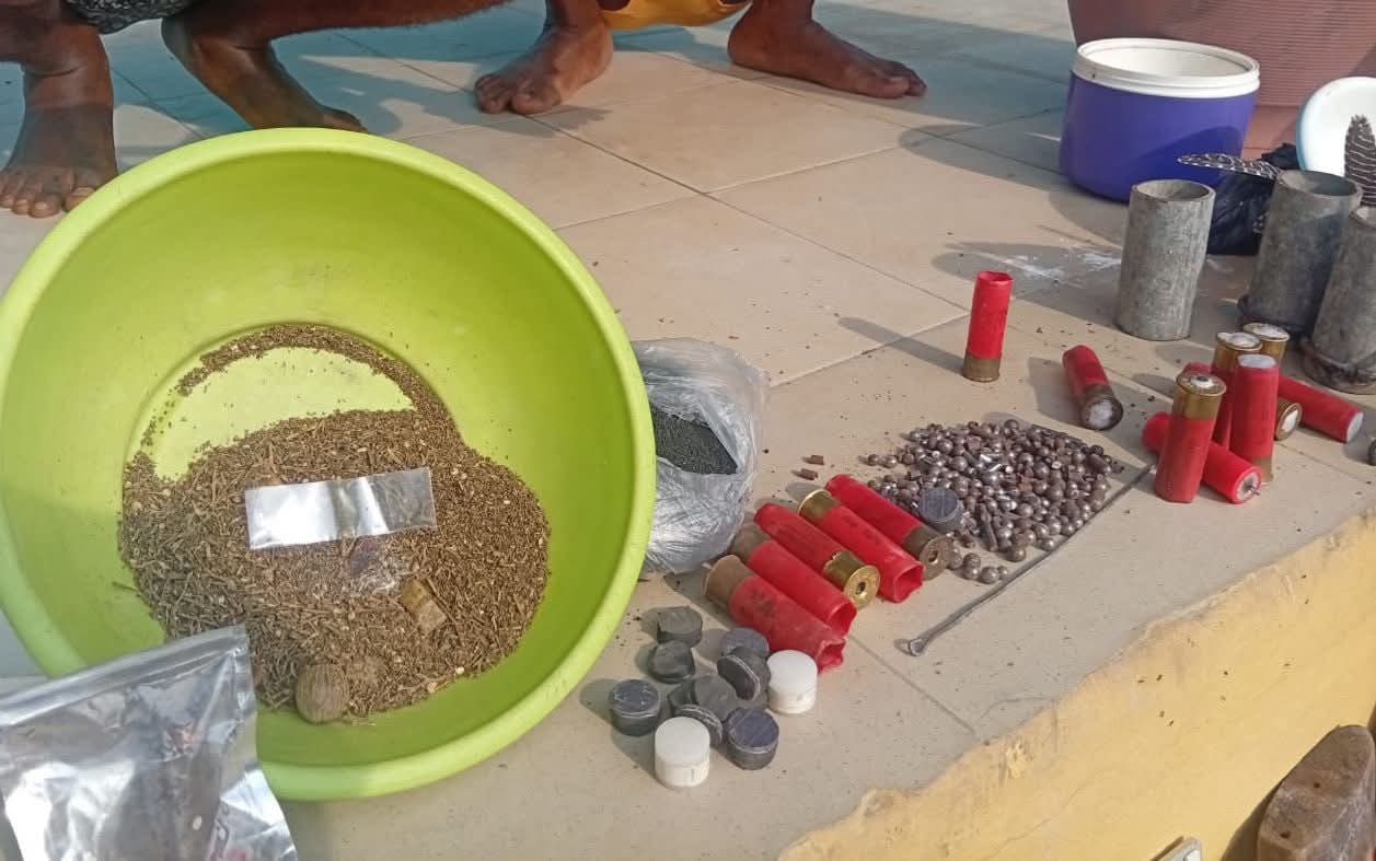 Evidence recovered from the illegal arms factory in Akwa Ibom.