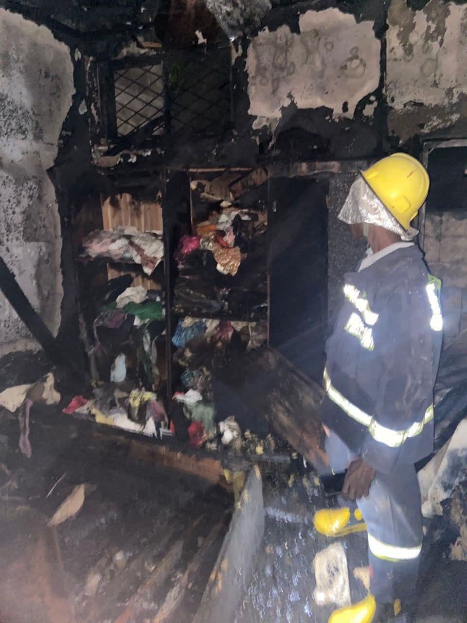 Fire incident scene where two children lost their lives in Jigawa