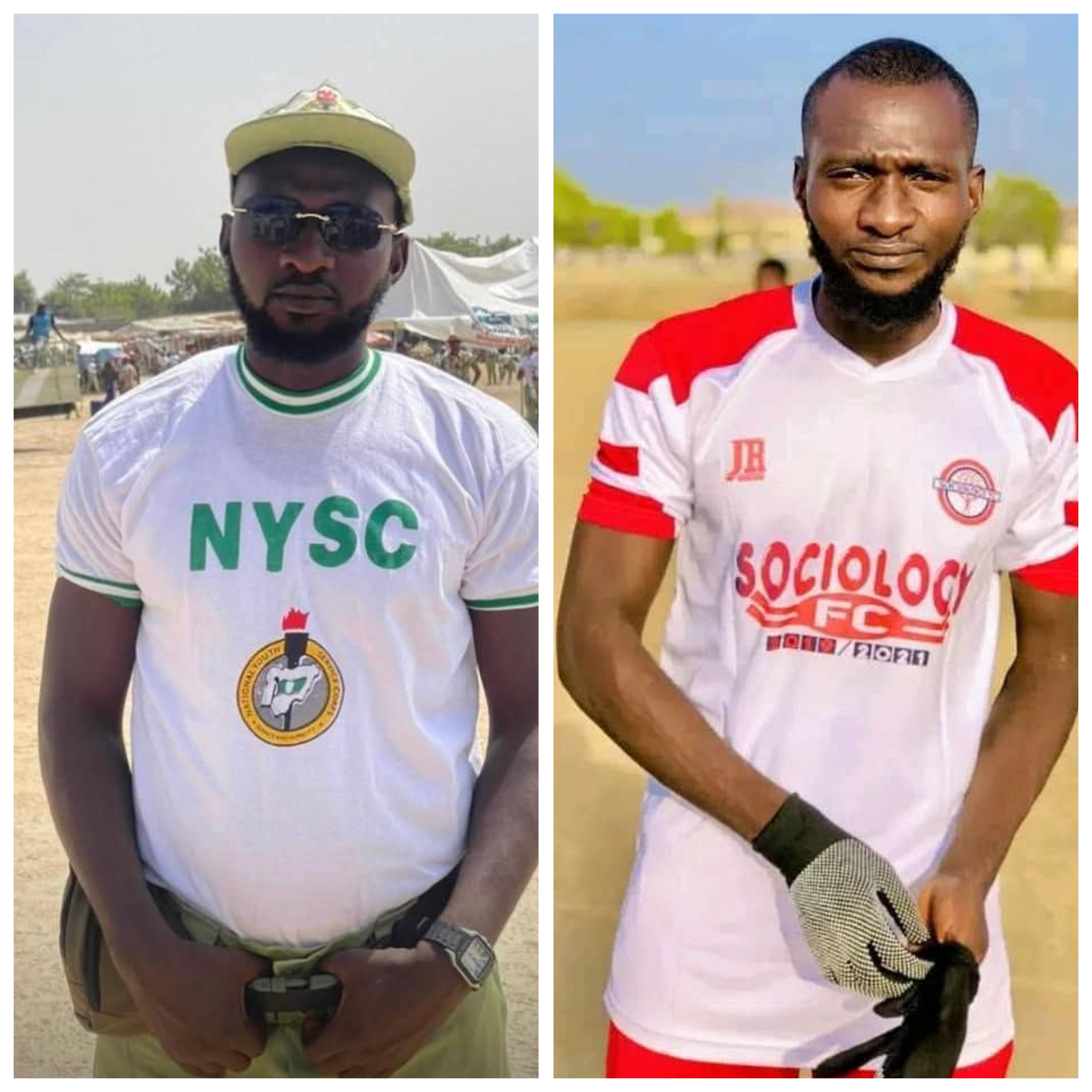 Corps member Lucky known as Malouda who collapsed while playing football