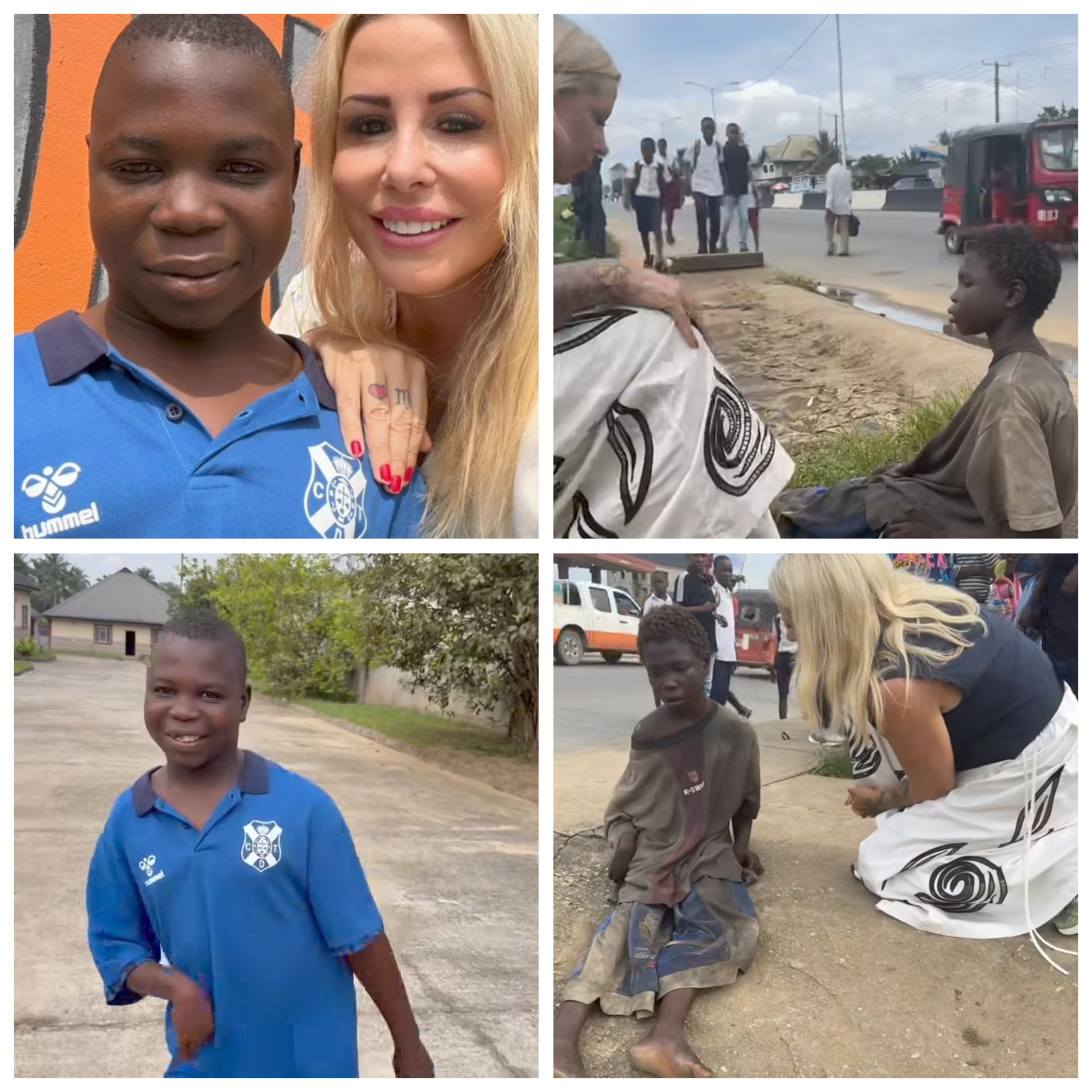 Anja Ringgren Love with Israel, a boy she rescued from the streets of Akwa Ibom, during their time together at the orphanage.