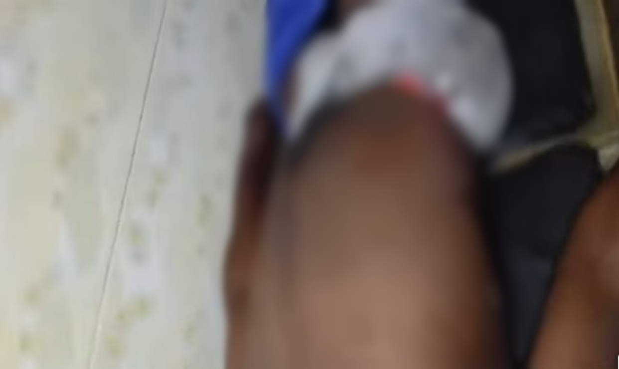 Police investigation scene where the PoS operator was shot