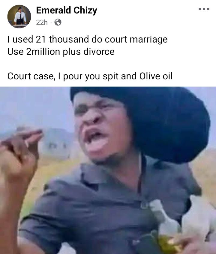 Emerald Chizy's account of her divorce.