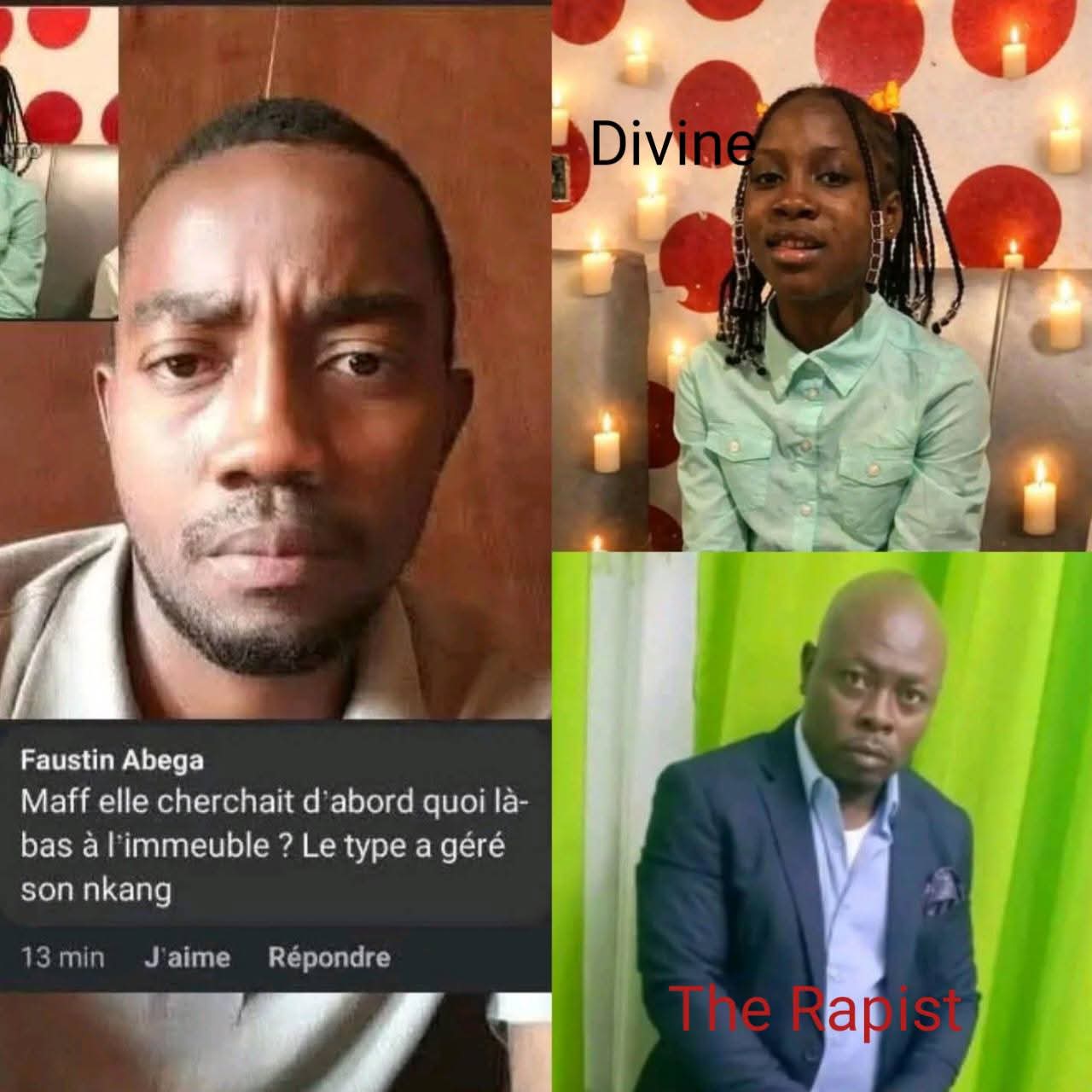 Faustin Abega, the teacher dismissed due to controversial remarks.