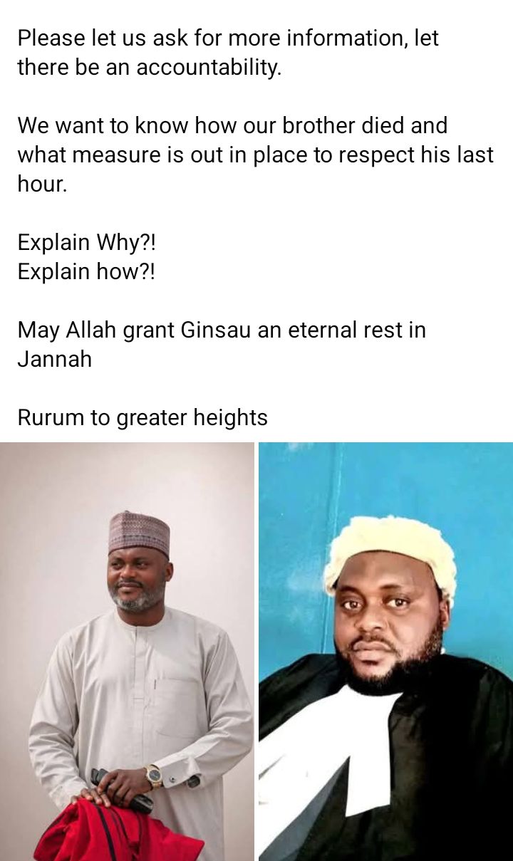 Emergency responders at the scene of the incident involving Barrister Ginsau.