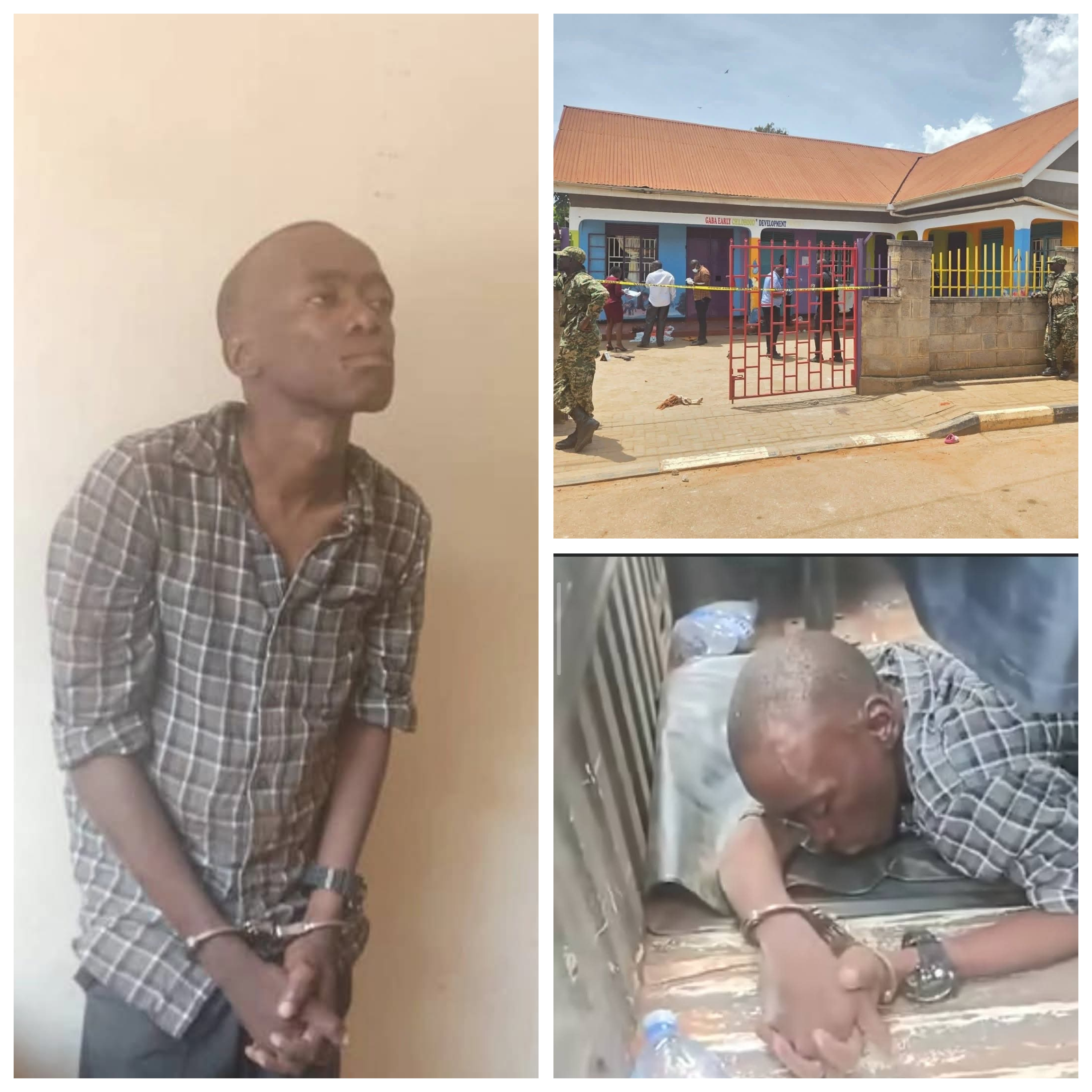 Scene of the daycare attack in Uganda.