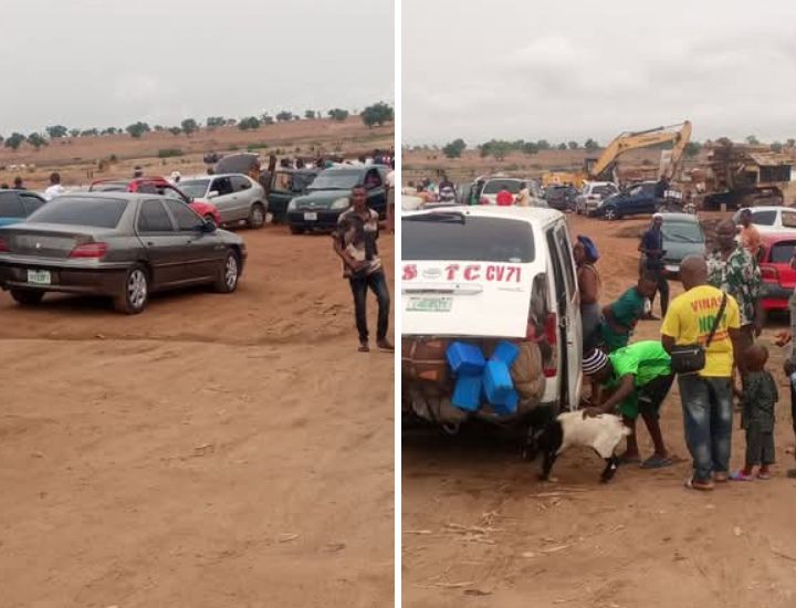 Passengers stranded after a bridge collapsed in Taraba State.