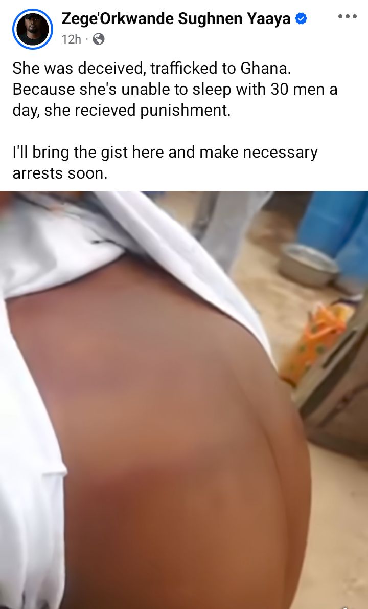 A screenshot possibly related to the trafficking case.