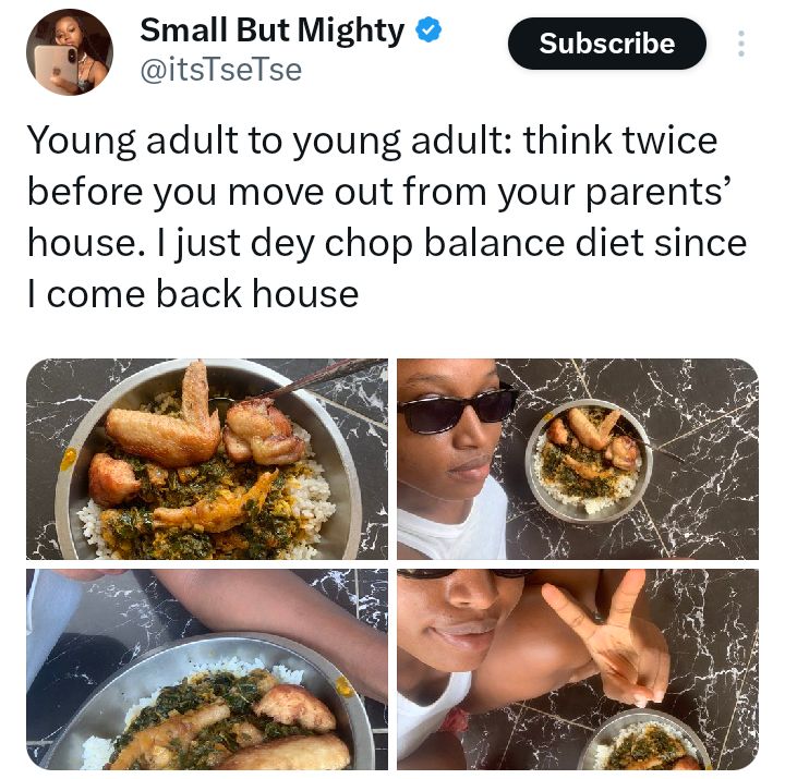 Image of a Nigerian woman sharing her thoughts on moving back home.