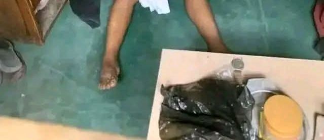 A woman lying on a bed