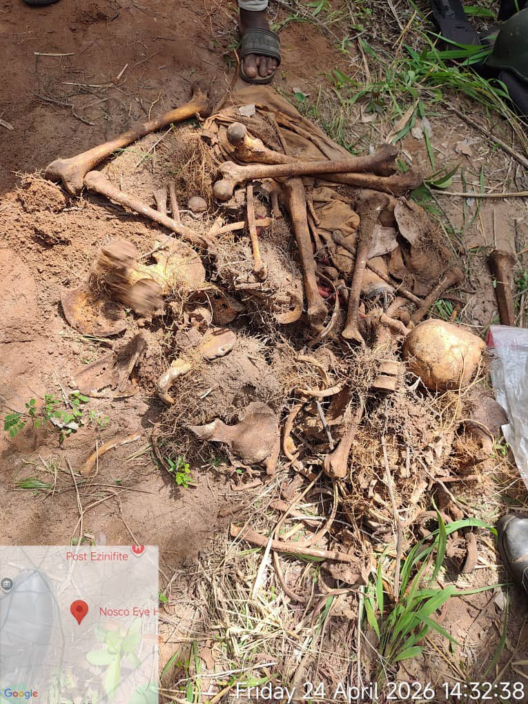 Remains recovered by Nigerian Army troops