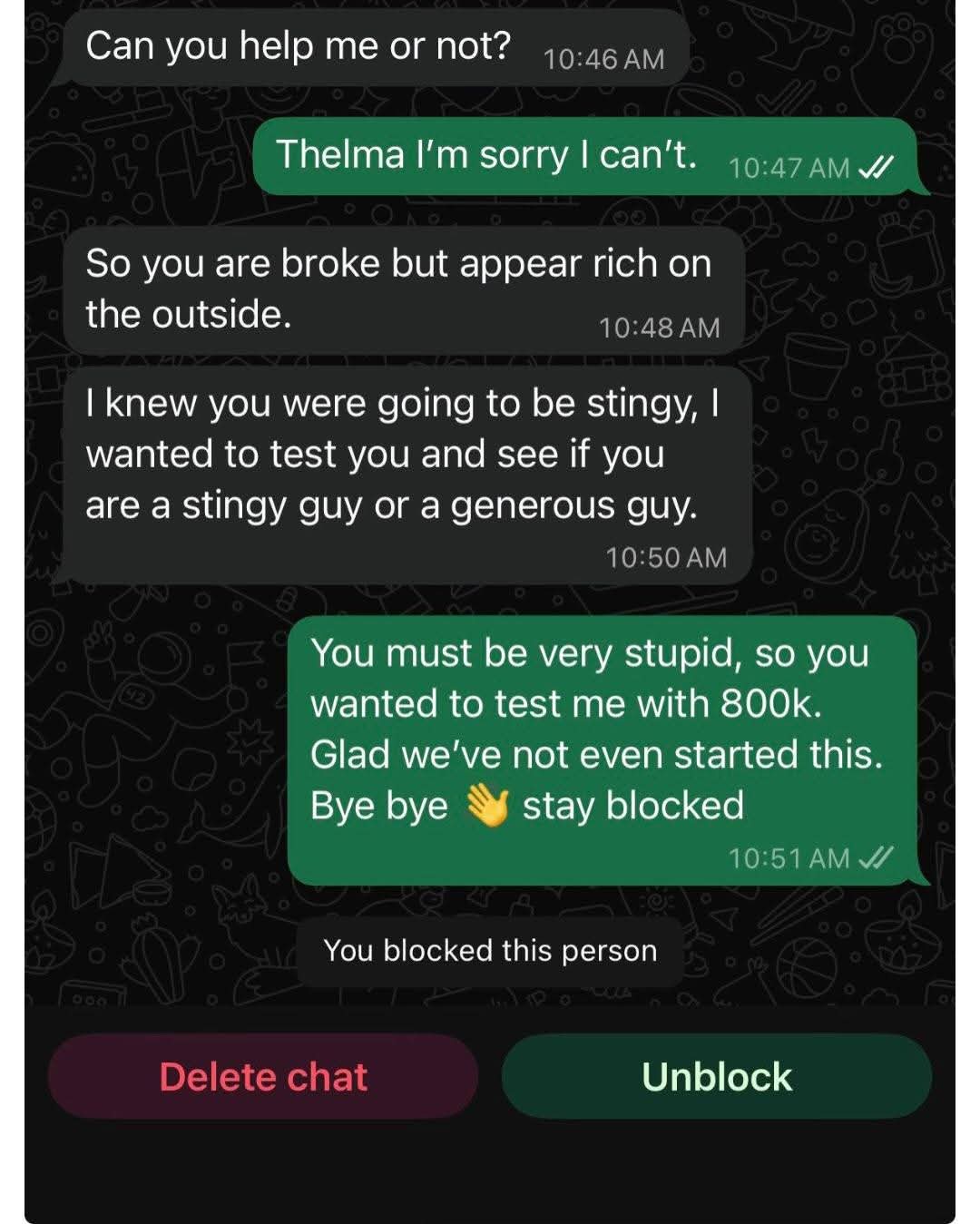 Public reactions to the woman's posts.