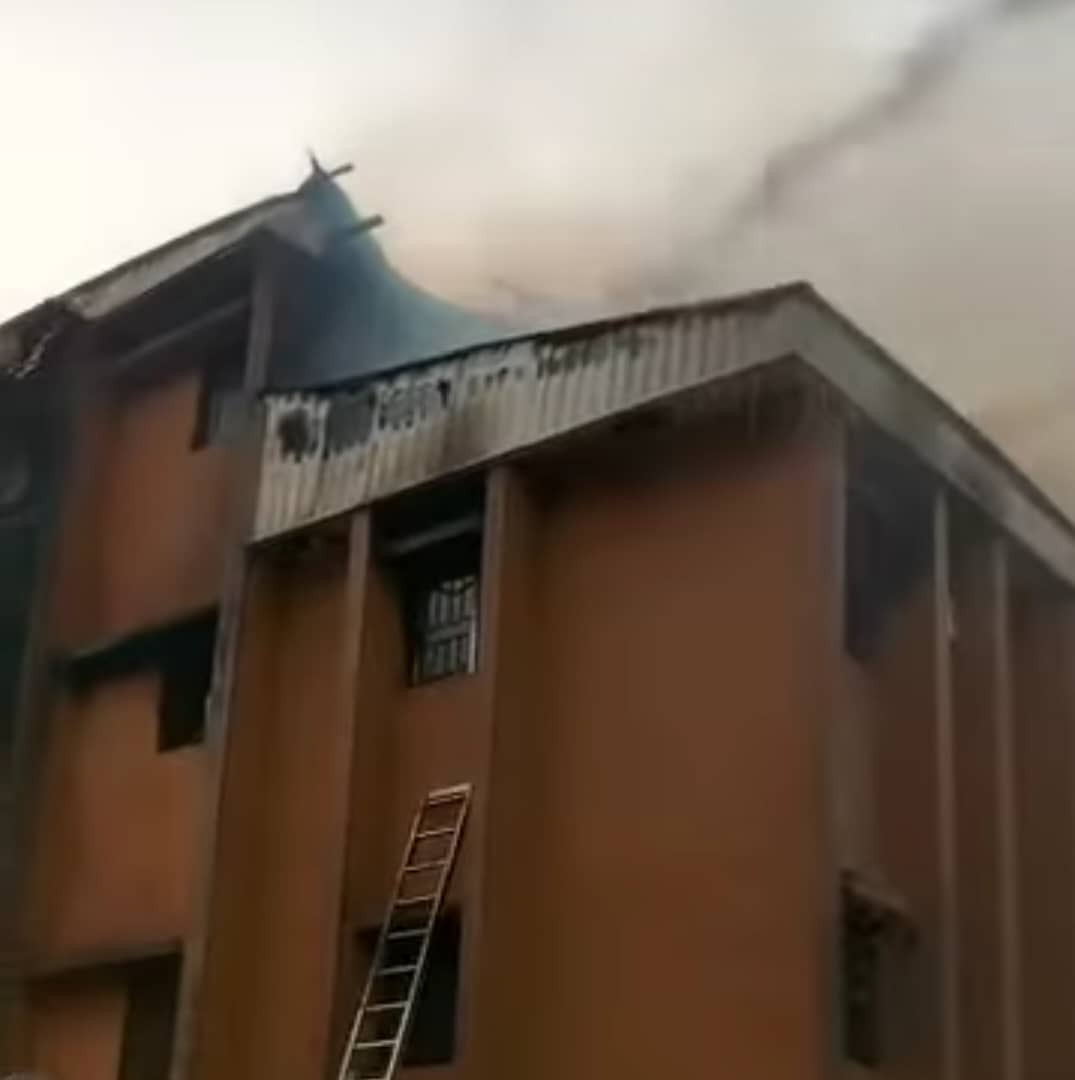 Scene of the residential fire incident in Anambra that led to the death of a 95-year-old woman.