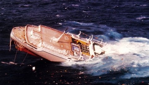 Rescue operations underway for crew members from the sunken Nigerian tugboat