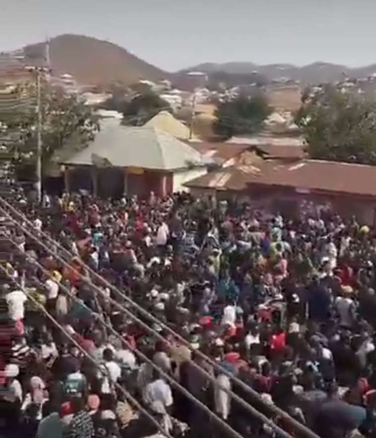 Protesters gathered in Plateau State demanding justice after the Palm Sunday massacre.