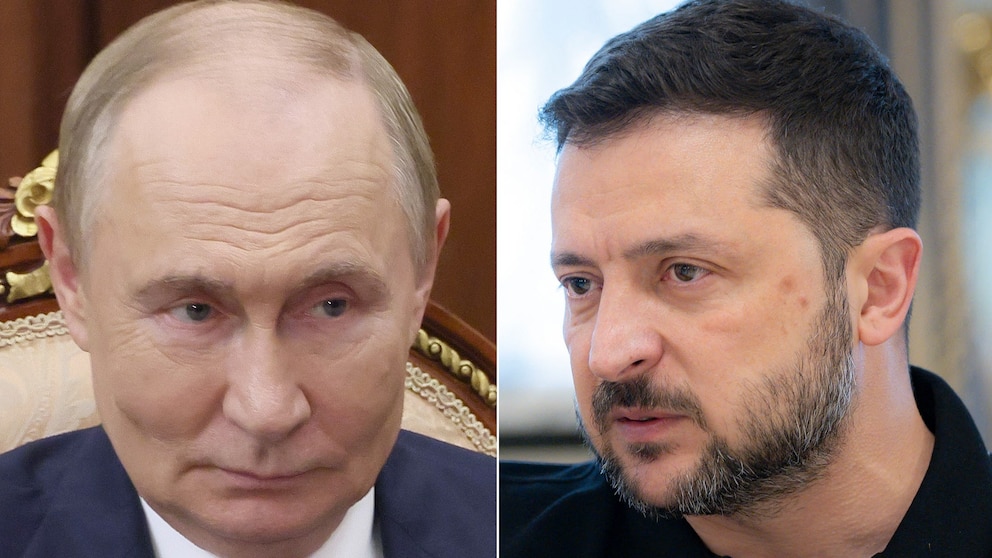 Vladimir Putin and Volodymyr Zelenskyy