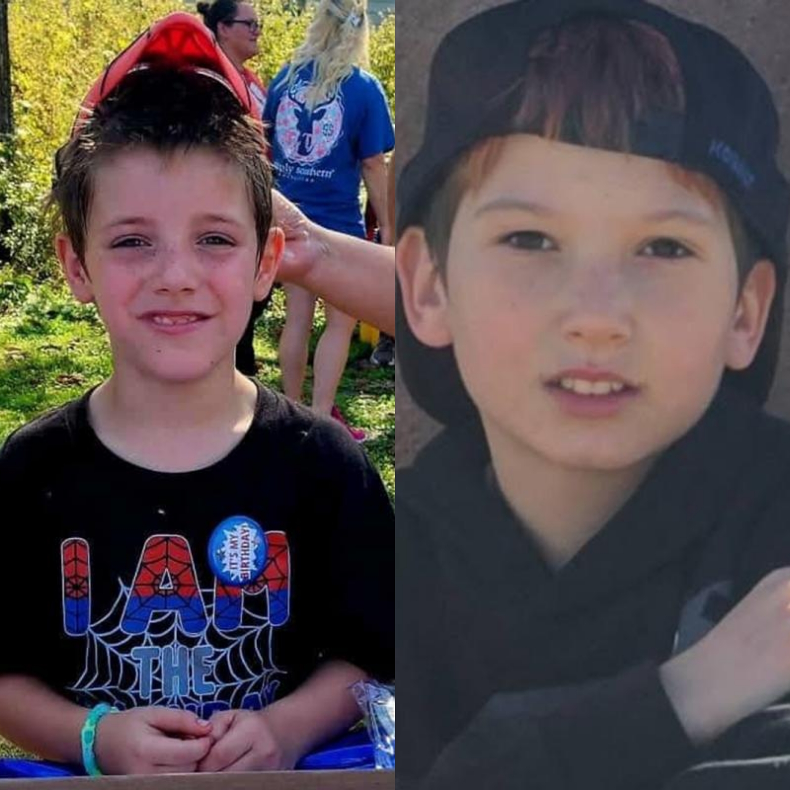 Scene of the frozen creek where the boys fell through the ice