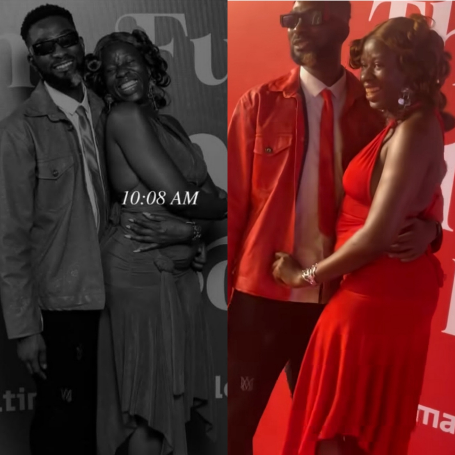 MC Fish and Gbemso enjoying Christmas together