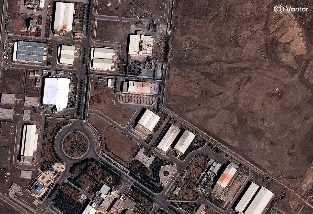 Satellite image showing damage to the Natanz nuclear facility in Iran