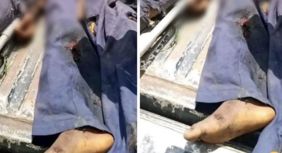 Scene of the accident where two high school students were struck by a speeding car in FCT