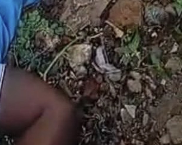 Scene of the incident where a man was thrown from a building in Anambra