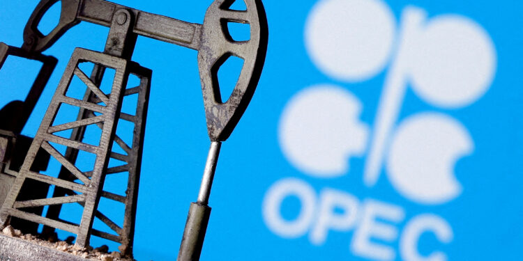 OPEC logo and oil industry imagery