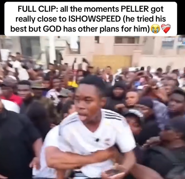 Nigerian streamer Peller expressing frustration after being blocked from meeting IShowSpeed.