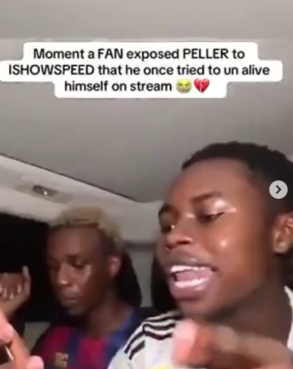 Nigerian streamer Peller during his appeal to fans after being denied a meeting with IShowSpeed.