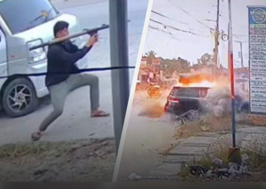 The scene where Philippine mayor Akmad Ampatuan survived a bazooka assassination attempt