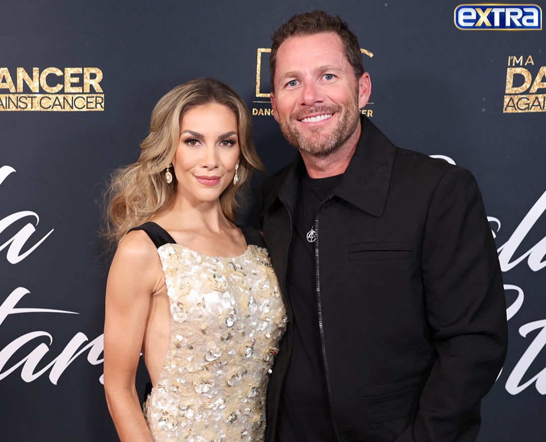 Allison Holker and Adam Edmunds together during their engagement celebration.