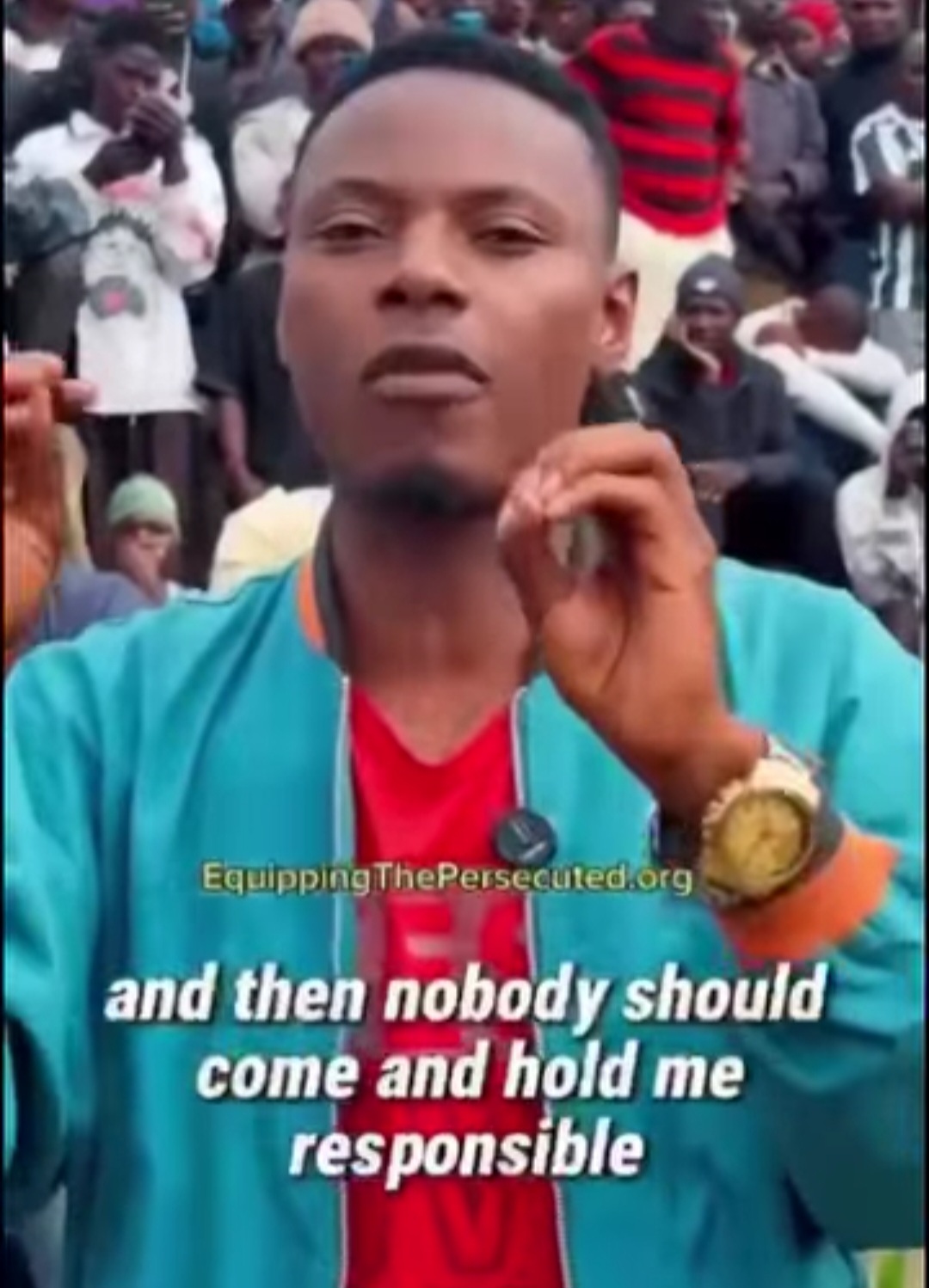 Three deceased farmers covered with leaves, as shown in a screenshot from a video.