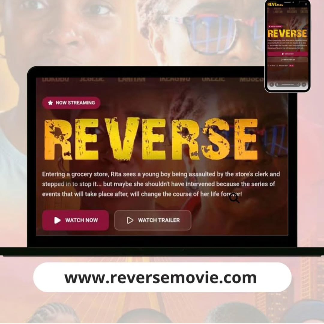 Screenshot showing the movie title 'Reverse' and availability information.